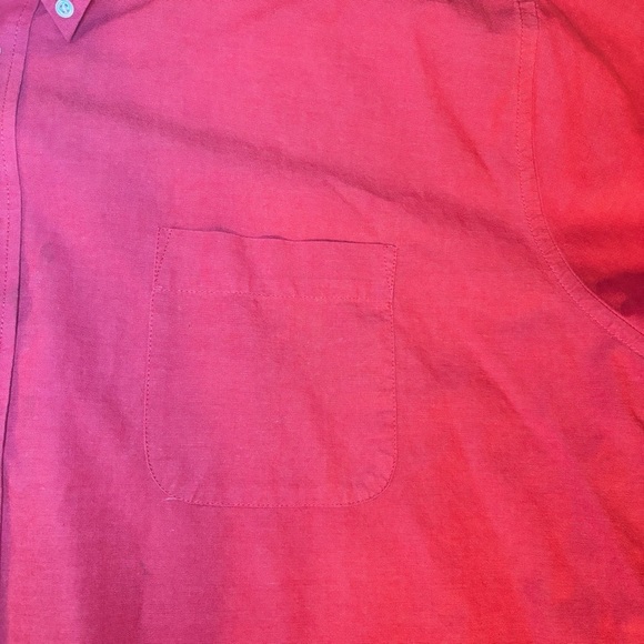 St Johns Bay 3XL Red Button Down Short Sleeve Shirt - Picture 3 of 5